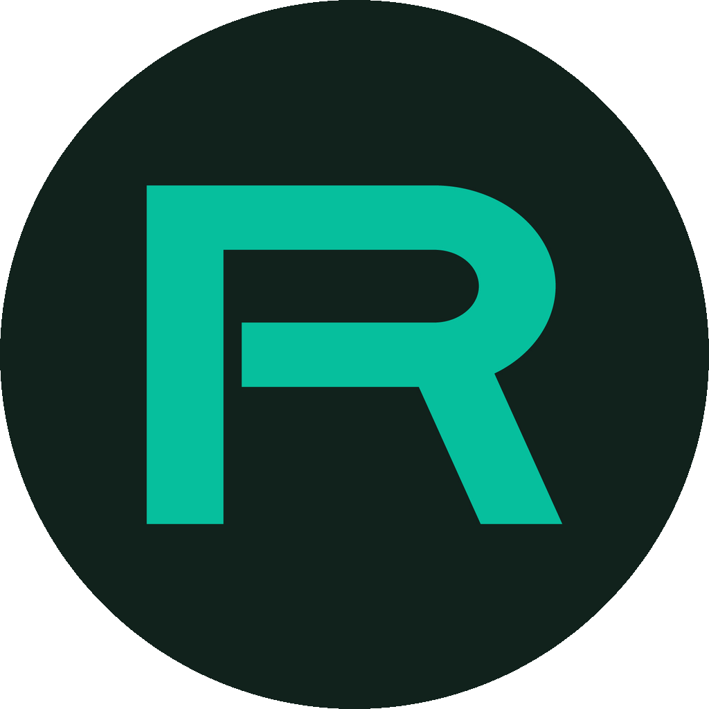 Símbolo redondo da Retta em verde claro